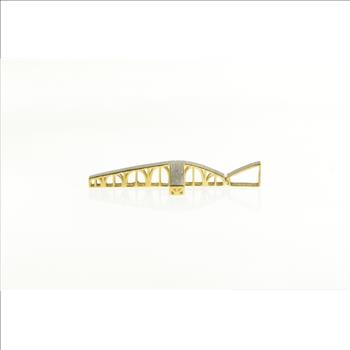 10K 1.00 Ctw Pave Diamond Encrusted Cross Yellow Gold Pendant