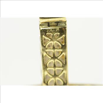 10K 1.00 Ctw Pave Diamond Encrusted Cross Yellow Gold Pendant