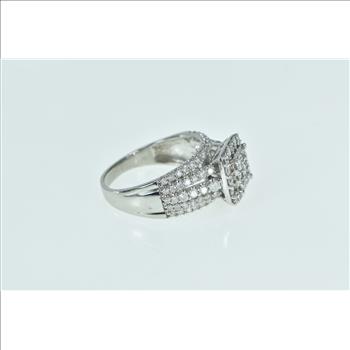 10K 1.08 Ctw Diamond Encrusted Engagement White Gold Ring, Size 10