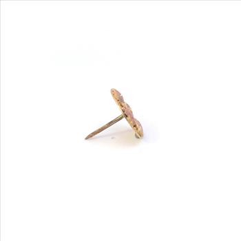 10K 12k Black Hills Gold Leaf Round Vintage Lapel Yellow Gold Pin/Brooch