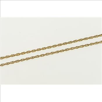 10K 1.5mm Rolling Woven Twist Fancy Chain Yellow Gold Necklace 20