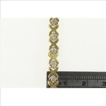 10K 1.62 Ctw Diamond Vintage Classic Tennis Yellow Gold Bracelet 7.25