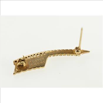 10K 1940's Alpha Epsilon Delta Pearl Honor Society Yellow Gold Pin/Brooch