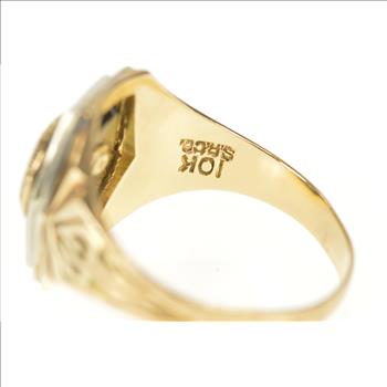 10K 1942 Grover Cleveland High School Class Yellow Gold Ring, Size 8.25