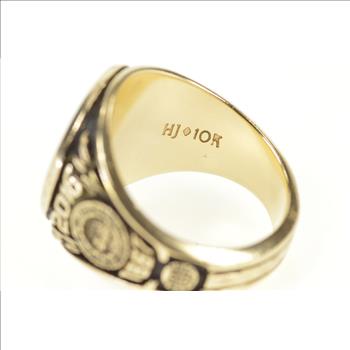 10K 2016 West Virginia University Ornate Class Yellow Gold Ring, Size 8