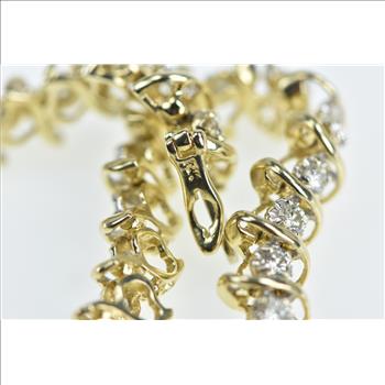 10K 2.88 Ctw Diamond Vintage Classic Tennis Yellow Gold Bracelet 7.5