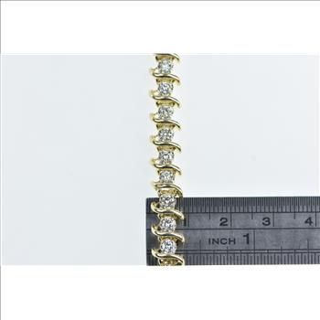 10K 2.88 Ctw Diamond Vintage Classic Tennis Yellow Gold Bracelet 7.5
