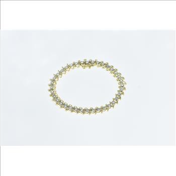 10K 2.88 Ctw Diamond Vintage Classic Tennis Yellow Gold Bracelet 7.5