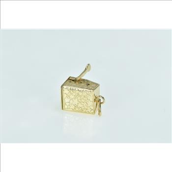 10K 3D Articulated Atlantic City Slot Machine Yellow Gold Charm/Pendant