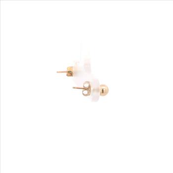 10K 4.1mm Vintage Round Ball Circle Classic Stud Yellow Gold Earrings