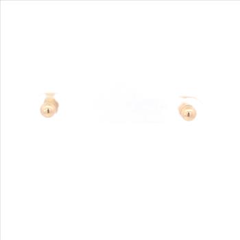 10K 4.1mm Vintage Round Ball Circle Classic Stud Yellow Gold Earrings