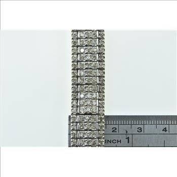 10K 9.00 Ctw Diamond Encrusted Wide Statement Yellow Gold Bracelet 7