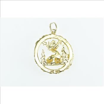 10K Alaskan Gold Rush Prospector Pan Sifter Yellow Gold Charm/Pendant