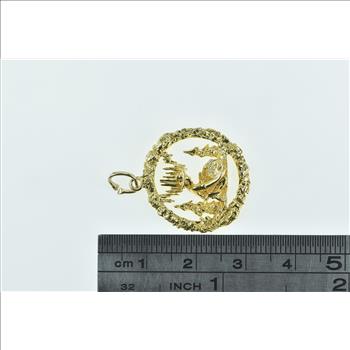 10K Alaskan Gold Rush Prospector Pan Sifter Yellow Gold Charm/Pendant