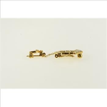 10K Alpha Delta Kappa Seed Pearl Lapel Yellow Gold Pin/Brooch