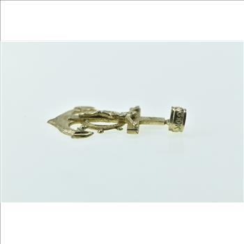 10K Anchor Crucifix Nautical Motif Faith Symbol Hope Yellow Gold Pendant