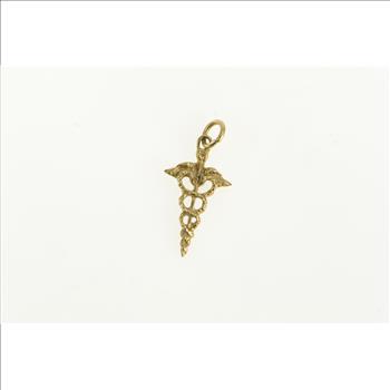 10K Caduceus Health Medicine Symbol Doctor RN Yellow Gold Charm/Pendant