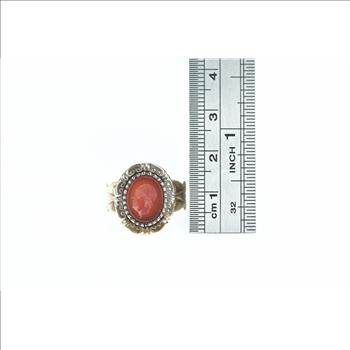 10K Carved Carnelian Intaglio Victorian Yellow Gold Ring, Size 7