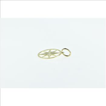 10K Compass Vintage Direction Guidance Symbol Yellow Gold Charm/Pendant