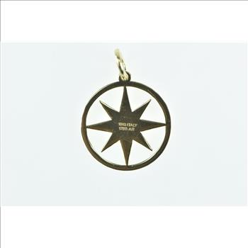 10K Compass Vintage Direction Guidance Symbol Yellow Gold Charm/Pendant