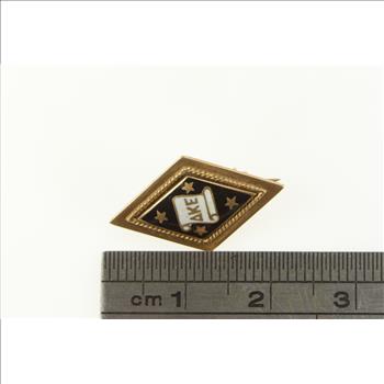 10K Delta Kappa Epsilon Enamel Greek Lapel Yellow Gold Pin/Brooch
