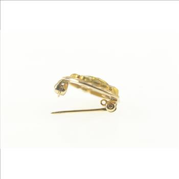 10K Delta Sigma Pi Fraternity Greek Skull Lapel Yellow Gold Pin/Brooch