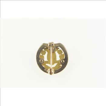 10K Delta Sigma Pi Fraternity Greek Skull Lapel Yellow Gold Pin/Brooch
