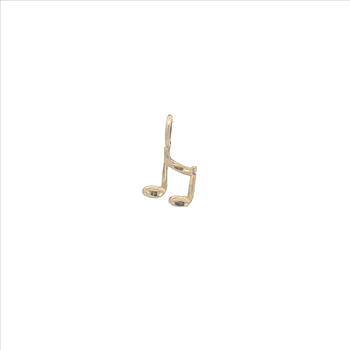 10K Eighth Note Music Musician Symbol Yellow Gold Charm/Pendant