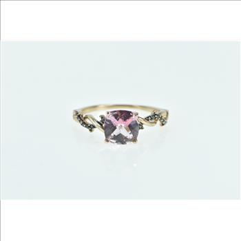10K Enchanted Disney Villains Maleficent Pink Topaz Rose Gold Ring, Size 8.25