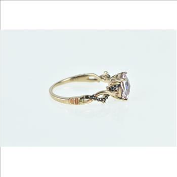 10K Enchanted Disney Villains Maleficent Pink Topaz Rose Gold Ring, Size 8.25