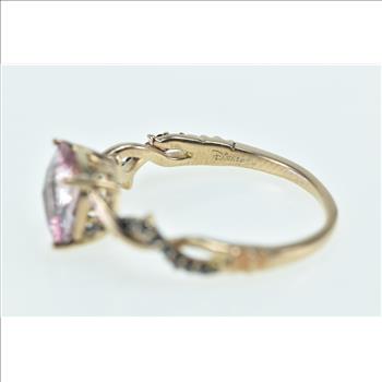 10K Enchanted Disney Villains Maleficent Pink Topaz Rose Gold Ring, Size 8.25