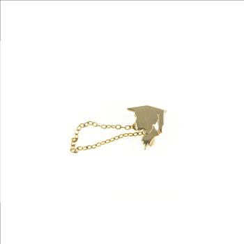 10K Graduation Cap Graduate Scholar Lapel Yellow Gold Pin/Brooch