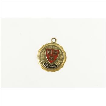 10K Harvard University Enamel Crest Yellow Gold Charm/Pendant