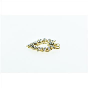 10K Heart Diamond Love Symbol Vintage Yellow Gold Pendant
