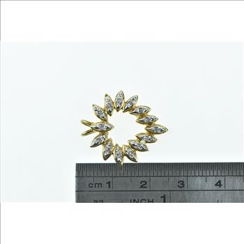 10K Heart Diamond Love Symbol Vintage Yellow Gold Pendant