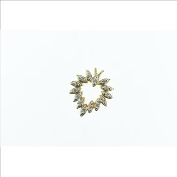 10K Heart Diamond Love Symbol Vintage Yellow Gold Pendant