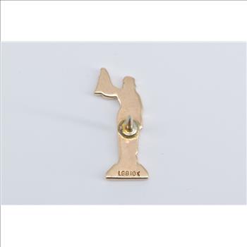 10K Lady Justice Scales Liberty Symbol Karma Yellow Gold Charm/Pendant