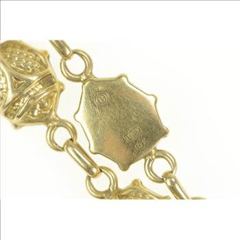 10K Ladybug 3D Good Luck Symbol Lucky Chain Yellow Gold Bracelet 7.25
