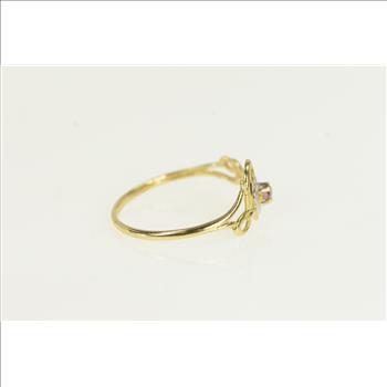 10K Love Cursive Ruby Romantic Anniversary Yellow Gold Ring, Size 7.25