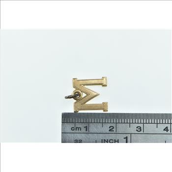 10K M Monogram Letter Initial Name Personalized Yellow Gold Charm/Pendant