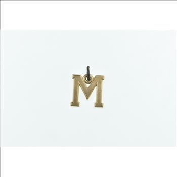 10K M Monogram Letter Initial Name Personalized Yellow Gold Charm/Pendant