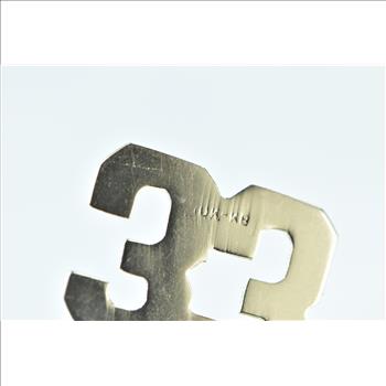 10K Number 33 Jersey Number Lucky Yellow Gold Charm/Pendant