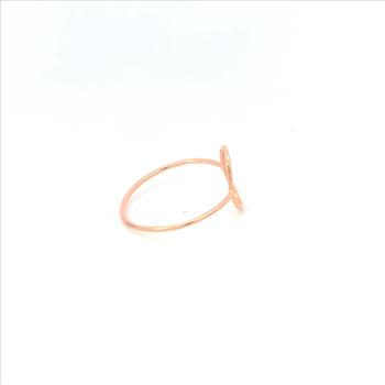 10K Oval Geometric Statement Fashion Rose Gold Ring, Size 6