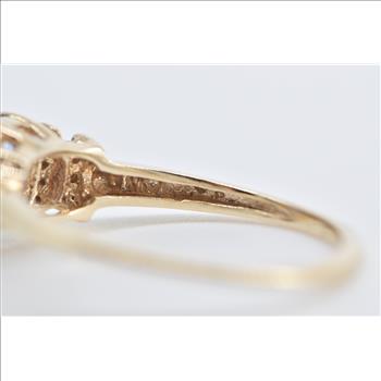 10K Oval Tanzanite Diamond Classic Statement Yellow Gold Ring, Size 8