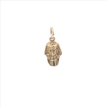 10K Gelbgold Pharao Kopf Anhänger Ägyptischer König Tut