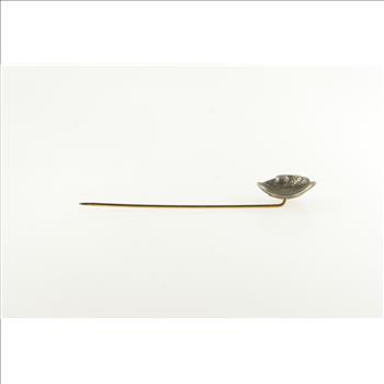 10K Repousse Coin Face Mercury Dime Yellow Gold Stick Pin