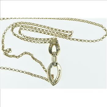 10K Round & Baguette Diamond Tiered Drop Yellow Gold Necklace 17.25
