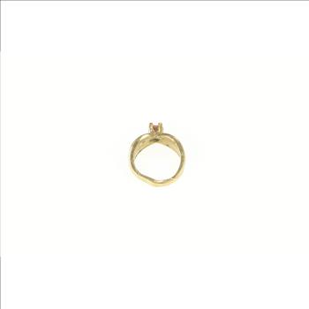 10K Ruby Inset July Birthstone Tiny Cute Ring Yellow Gold Charm/Pendant