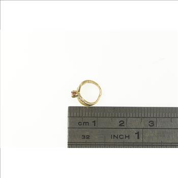 10K Ruby Inset July Birthstone Tiny Cute Ring Yellow Gold Charm/Pendant