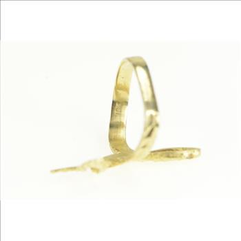 10K Snake Diamond Cut Serpent Python Wrap Yellow Gold Ring, Size 8.5